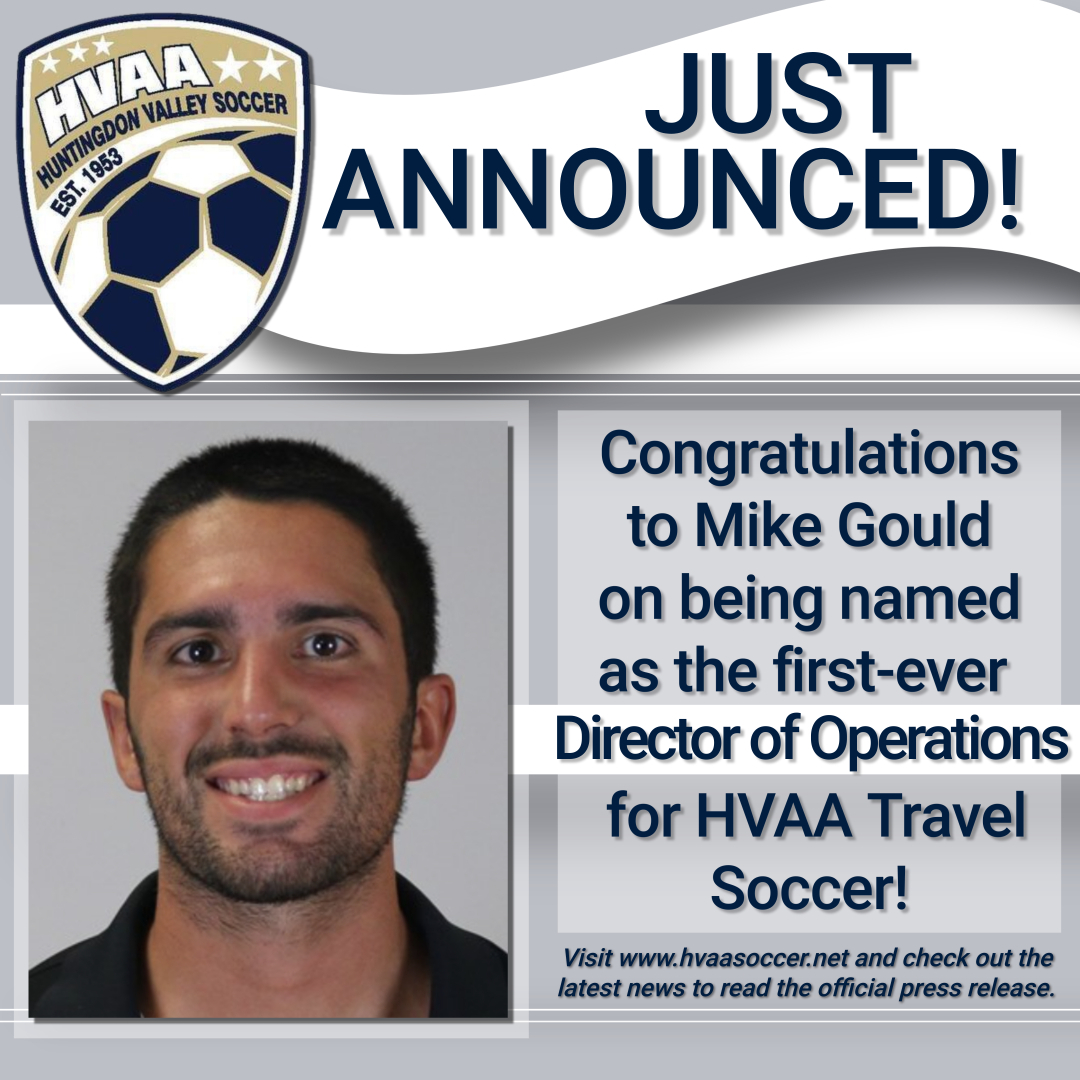 HVAA Travel Soccer Operations Director Press Release Huntingdon Valley Athletic Association 